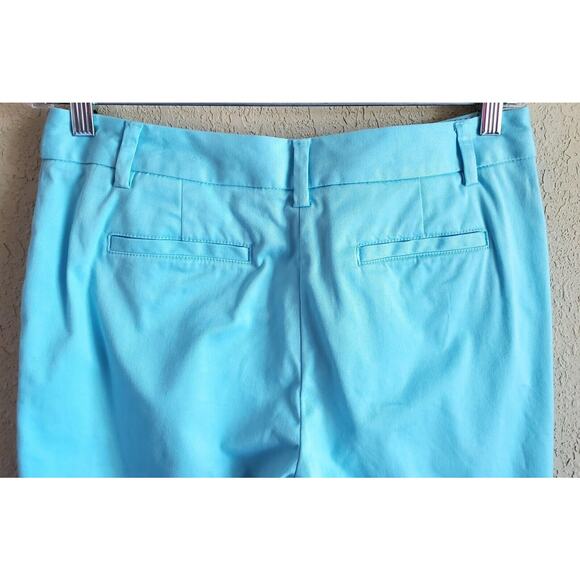 LANDS END Women's 10 Crop Chino Pants Mid Rise Straight Light Blue Waist 30" - Picture 5 of 6